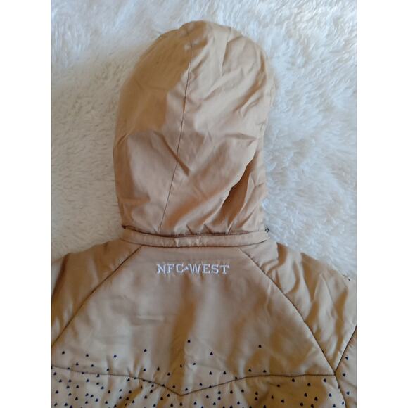 REEBOK NFL Team Apparel ST LOUIS RAMS Puffy Zip Jacket Dk Blue & Gold Women's S - Picture 7 of 12